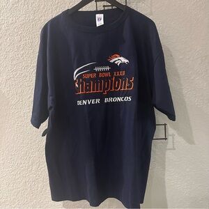 Vintage Denver Broncos Super Bowl XXXII Champions Tee 1998 Logo 7 XL